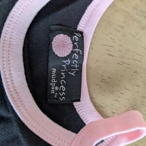 Mud Pie Black and Pink Kids Tank Top